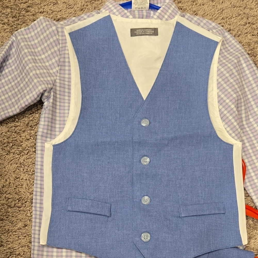 Van Heusen Kids Blue and Purple Dress Suit NWT Size 7